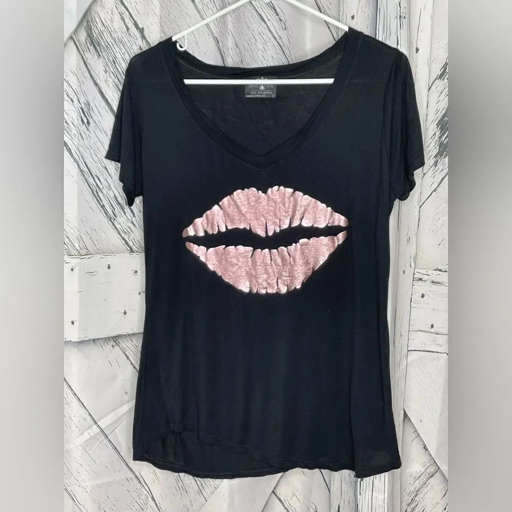 Bird & Vine Metallic Lips T-Shirt S